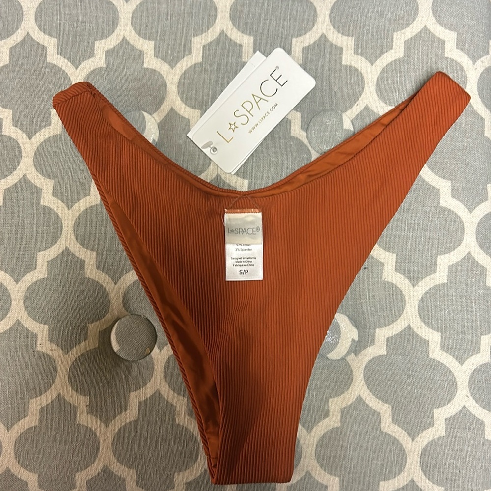 L*SPACE Mix n' Match Bikini Set Size Small Gigi Top + Cabana Bitsy Bottom Ribbed